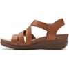 imageClarks Womens Calenne Clara Wedge SandalTan Combi
