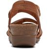 imageClarks Womens Calenne Clara Wedge SandalTan Combi