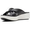 imageClarks Womens Drift Ave Wedge SandalBlack Tumbled Leather