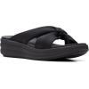 imageClarks Womens Drift Ave Wedge SandalBlackBlack Textile