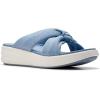 imageClarks Womens Drift Ave Wedge SandalDenim Blue Textile
