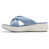 imageClarks Womens Drift Ave Wedge SandalDenim Blue Textile