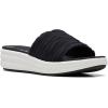 imageClarks Womens Slip On Open Toe Slide SandalsBlack Synthetic