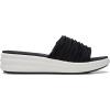 imageClarks Womens Slip On Open Toe Slide SandalsBlack Synthetic