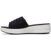 imageClarks Womens Slip On Open Toe Slide SandalsBlack Synthetic