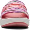 imageClarks Womens Slip On Open Toe Slide SandalsMulticolour Textile