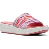 imageClarks Womens Slip On Open Toe Slide SandalsMulticolour Textile