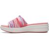 imageClarks Womens Slip On Open Toe Slide SandalsMulticolour Textile