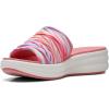 imageClarks Womens Slip On Open Toe Slide SandalsMulticolour Textile