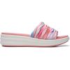 imageClarks Womens Slip On Open Toe Slide SandalsMulticolour Textile