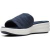 imageClarks Womens Slip On Open Toe Slide SandalsNavy Synthetic