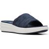 imageClarks Womens Slip On Open Toe Slide SandalsNavy Synthetic