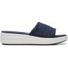 imageClarks Womens Slip On Open Toe Slide SandalsNavy Synthetic