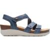 imageClarks Womens Calenne Clara Wedge SandalBlue Combi