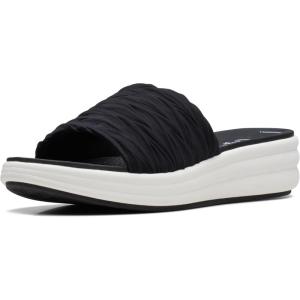 imageClarks Womens Slip On Open Toe Slide SandalsBlack Synthetic