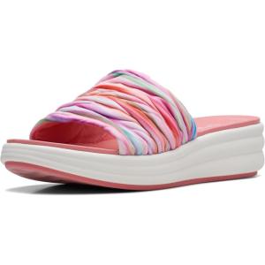 imageClarks Womens Slip On Open Toe Slide SandalsMulticolour Textile