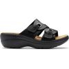 imageClarks Womens Merliah 2 Cove Heeled SandalBlack Leather