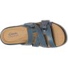 imageClarks Womens Merliah 2 Cove Heeled SandalBlue Grey Leather