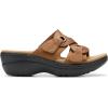 imageClarks Womens Merliah 2 Cove Heeled SandalTan Leather
