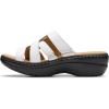 imageClarks Womens Merliah 2 Cove Heeled SandalWhite Leather