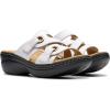 imageClarks Womens Merliah 2 Cove Heeled SandalWhite Leather