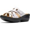 imageClarks Womens Merliah 2 Cove Heeled SandalWhite Leather