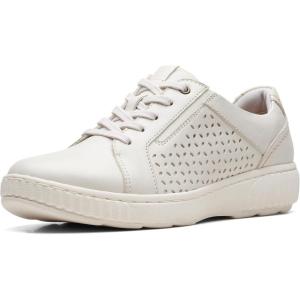 imageClarks Womens Caroline Ella SneakerWhite Leather