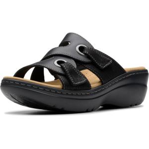imageClarks Womens Merliah 2 Cove Heeled SandalBlack Leather