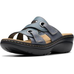 imageClarks Womens Merliah 2 Cove Heeled SandalBlue Grey Leather