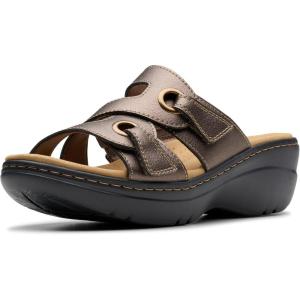 imageClarks Womens Merliah 2 Cove Heeled SandalBronze Metallic Leather