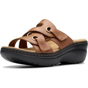 imageClarks Womens Merliah 2 Cove Heeled SandalTan Leather