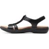 imageClarks Womens Laurieann Kay Flat SandalBlack Leather