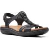 imageClarks Womens Laurieann Kay Flat SandalBlack Leather