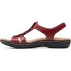 imageClarks Womens Laurieann Kay Flat SandalRed Leather