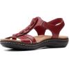 imageClarks Womens Laurieann Kay Flat SandalRed Leather
