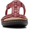 imageClarks Womens Laurieann Kay Flat SandalRed Leather
