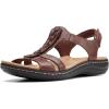 imageClarks Womens Laurieann Kay Flat SandalTan Leather