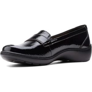imageClarks Cora Daisy Womens Slip OnBlack Synthetic Crinkle Patent Synthetic