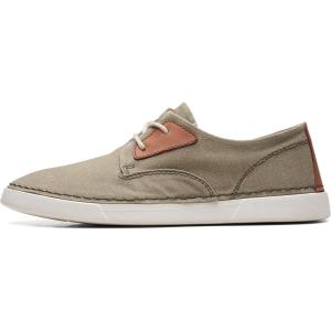 imageClarks Mens Gereld Tie SneakerOlive Textile