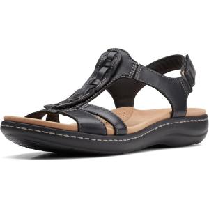 imageClarks Womens Laurieann Kay Flat SandalBlack Leather