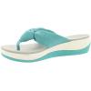 imageClarks Womens Arla Glison Flip FlopAqua Solid Textile