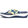 imageClarks Womens Arla Glison Flip FlopBlue Textile With Lemons