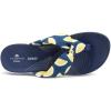 imageClarks Womens Arla Glison Flip FlopBlue Textile With Lemons