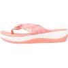 imageClarks Womens Arla Glison Flip FlopDark Peach White Textile