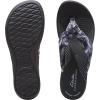 imageClarks Womens Arla Glison Flip FlopWhite Palms Textile Black Sole