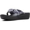 imageClarks Womens Arla Glison Flip FlopWhite Palms Textile Black Sole