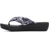 imageClarks Womens Arla Glison Flip FlopWhite Palms Textile Black Sole