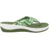 imageClarks Womens Arla Glison Flip FlopWhite Textile W Green Palms