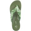 imageClarks Womens Arla Glison Flip FlopWhite Textile W Green Palms