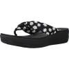 Black Textile With Daisies